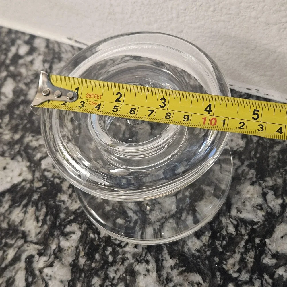 Elegant  minamilist Clear‎ Glass Candlestick Holder